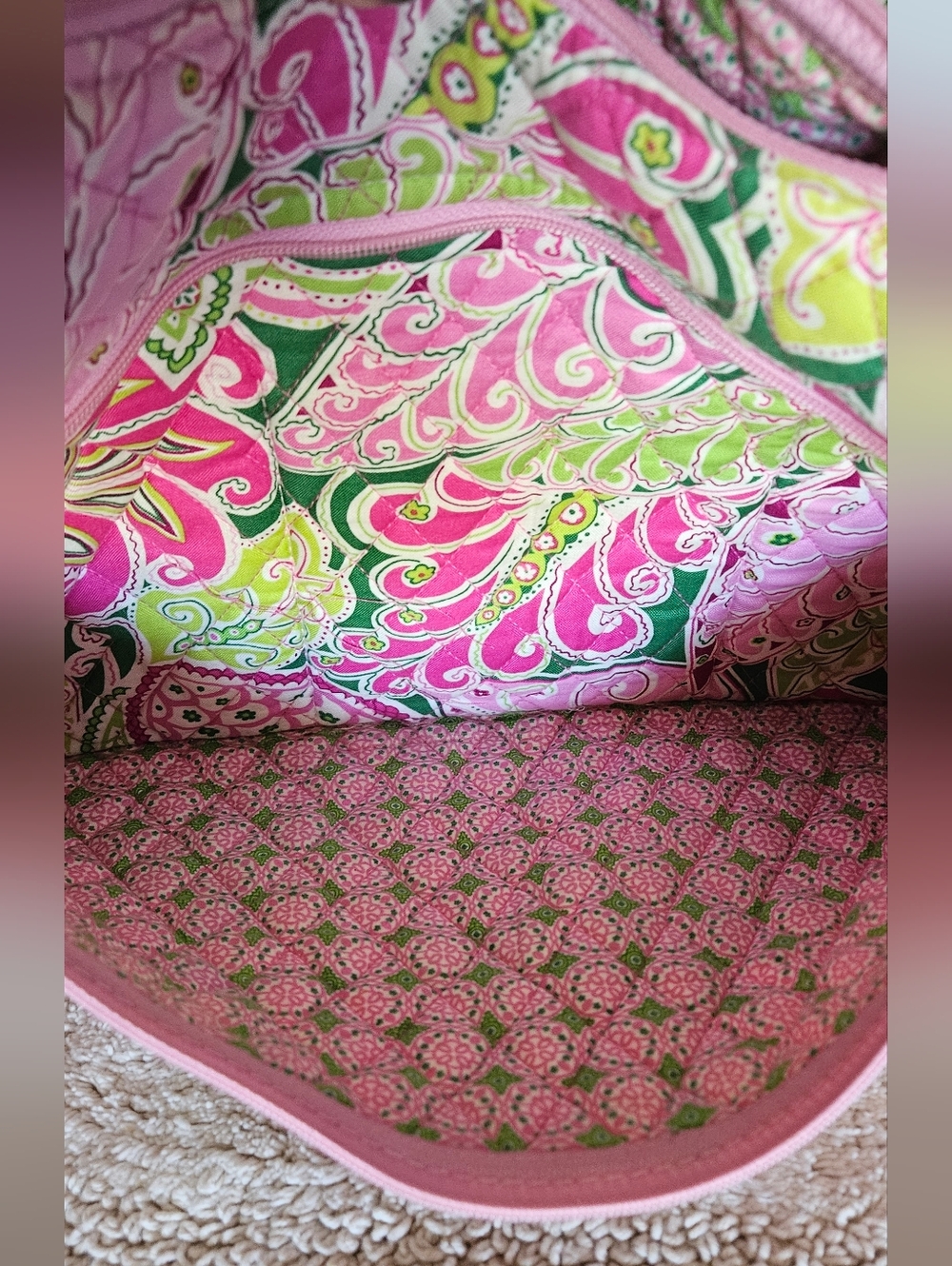 Vera Bradley Cargo Sling Crossbody In Pinwheel Pink - Picture 4 of 5